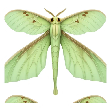 Luna moth sticker