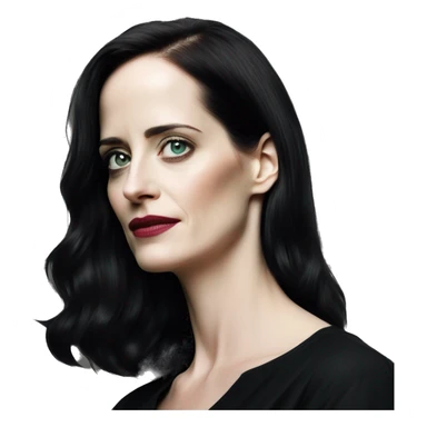 Eva Green in black shirt sticker
