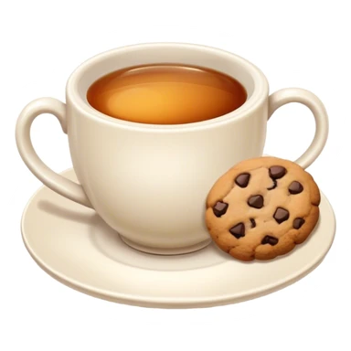 cup of tea with cookies sticker