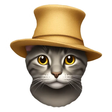 cat wit a hat sticker