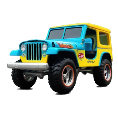 Hot wheels Premium SpongeBob 1953 Willy’s jeep  sticker