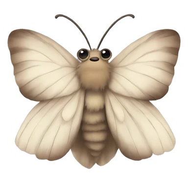fluffy moth sticker