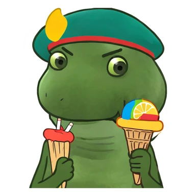 Boy eating popsicle  sticker