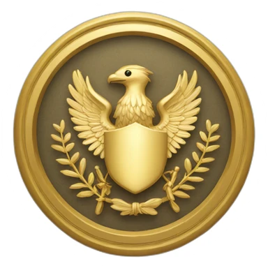gold emblem with seal sticker