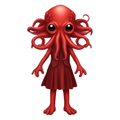 Cthulhu with dress red sticker