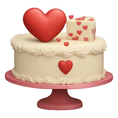 Vintage heart cake  sticker