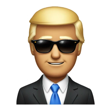 Trump with sunglasses  sticker