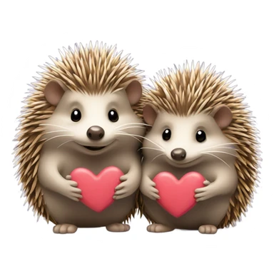 Hedgehogs in love  sticker