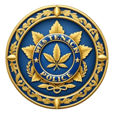  western police badge of tobacco sticker