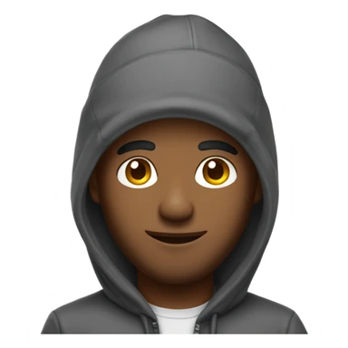 cool guy in hoodie hat sticker