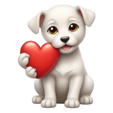Cute baby animal (any kind) holding a heart sticker