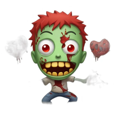Zombie eaten by two red mices sticker