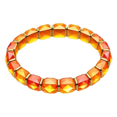 low poly fire bracelet gems sticker