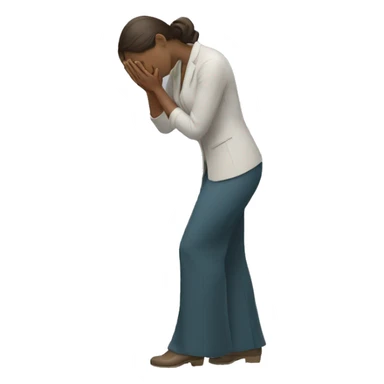 Woman bowing thanking  sticker