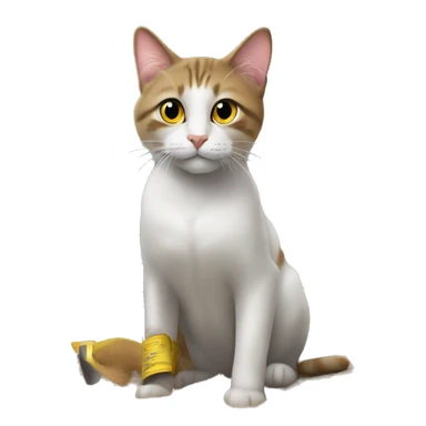 cats at a groundbreaking ceremony sticker