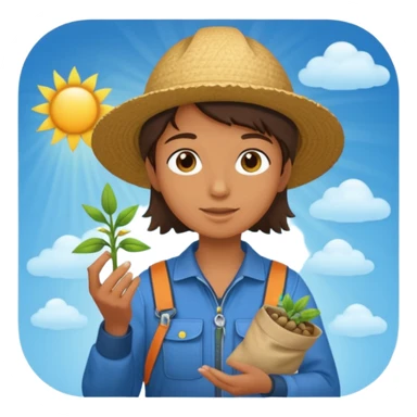 Sunbeam + seed pouch,Sky Gardener. sticker