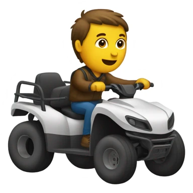 Person on a four wheeler  sticker