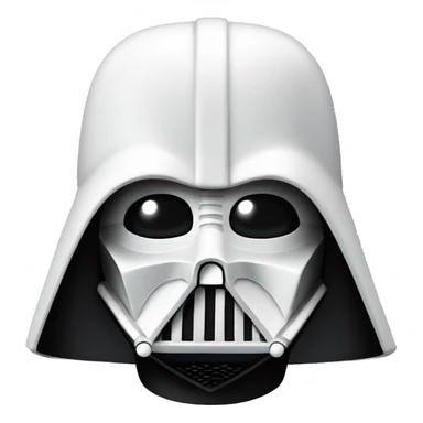 White Darth Vader  sticker