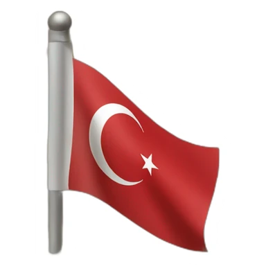 Turkish flag on map sticker