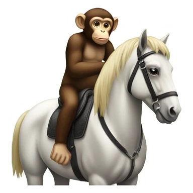 monkey riding a hourse sticker