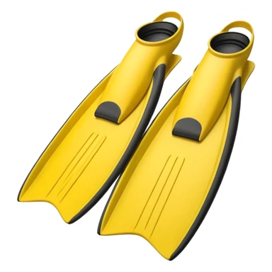  diving fins  yellow sticker