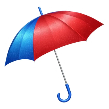 glitter red and blue umbrella sticker