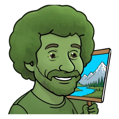 Bob ross sticker