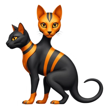 Salandit-Bastet-Fakémon-hybrid-creature (full body)  sticker