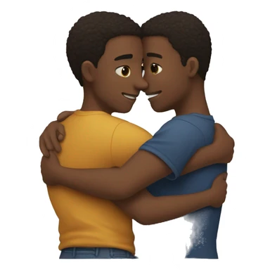 two brother hugging sticker