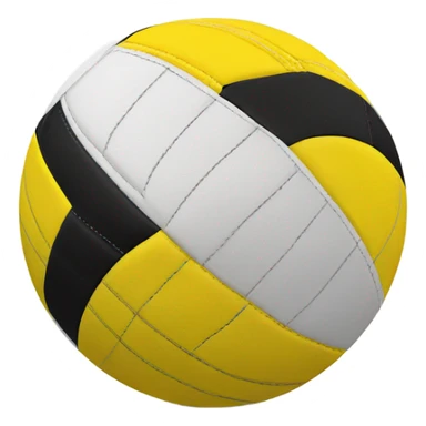 realistic yellow volleyball sticker