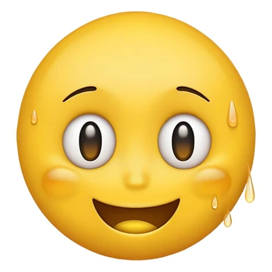 Emoji with smile and cry sticker