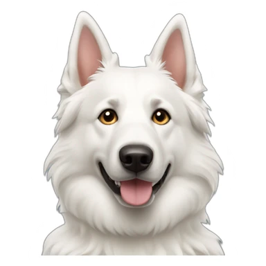 white-swiss-shepherd-dog sticker