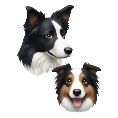 a Chinese and a border collie sticker