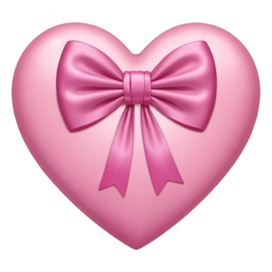 Pink heart with bow sticker