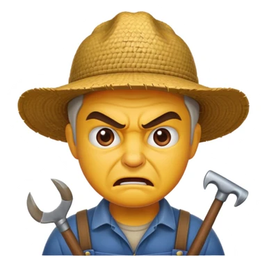 angry farmer  sticker
