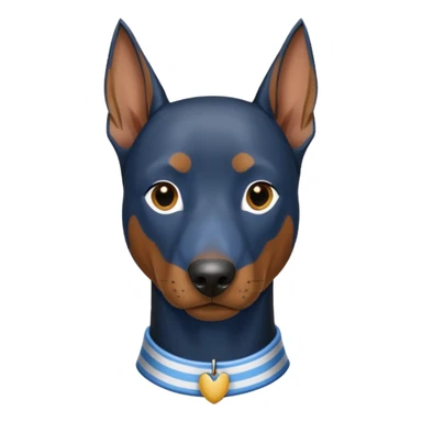 Doberman with clothes on sticker
