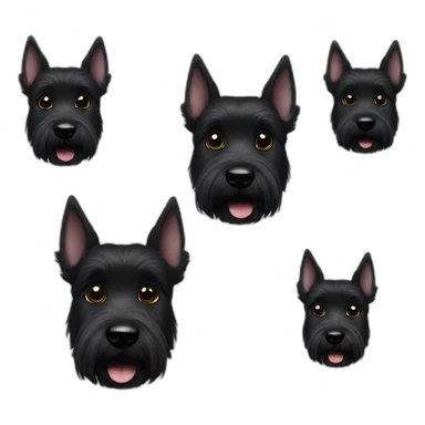 Scottish terrier blackeyes black sticker