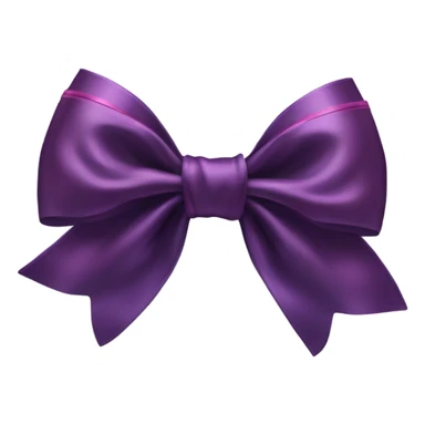 dark purple silk bow with pink delicate accents sticker