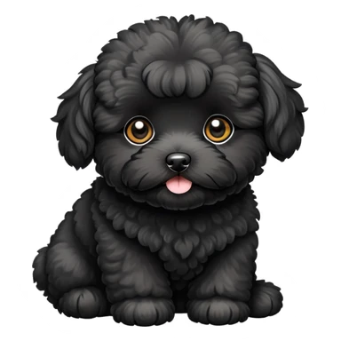 Black maltipoo dog sticker