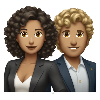 Spanish luxury realtor dark hair tan skin curly hair sticker