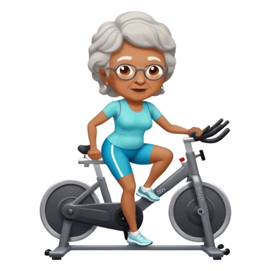 Grandma in spin class sticker