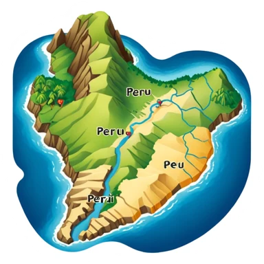 Map of Peru sticker