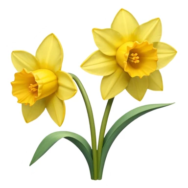 two daffodil flowers sticker