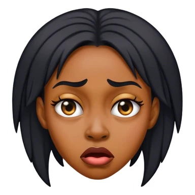 Black woman cringing sticker