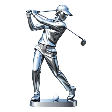 sorayama statue golfing sticker