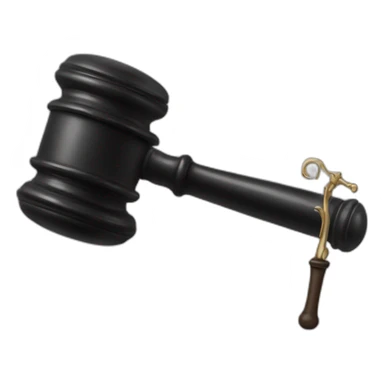 Gavel in black hand sticker