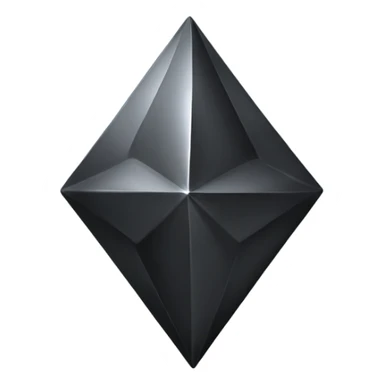black chrome four-point star diamond sticker