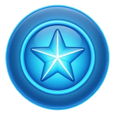 Blue star let it be more like a circle  sticker