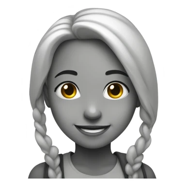 smiling girl in monochrome portrait color  sticker