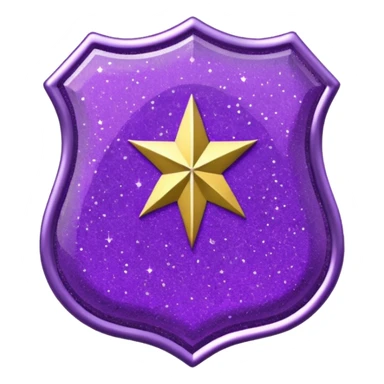 patente militar baixa roxa com glitter sticker